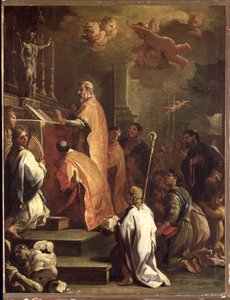 La misa de San Gregorio de Luca Giordano
